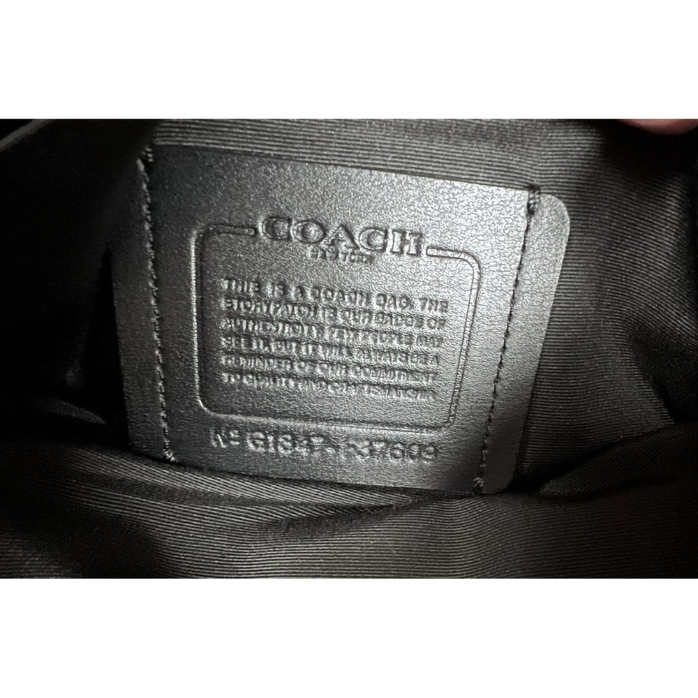 Coach F37609 Crossbody Nylon Black Leather‎ Mens Travel Work Bag - Picture 9 of 12